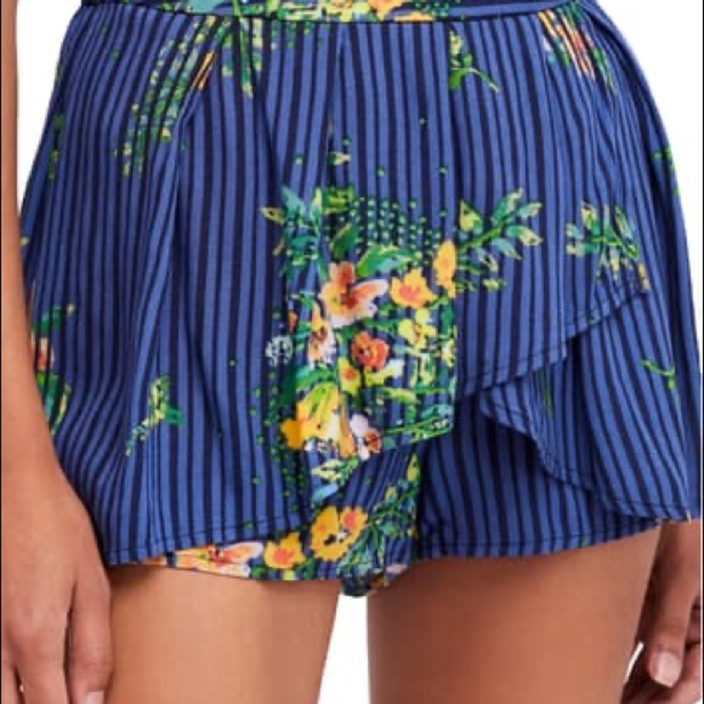 NWT Free People Night Watcher Skort Blue Small
